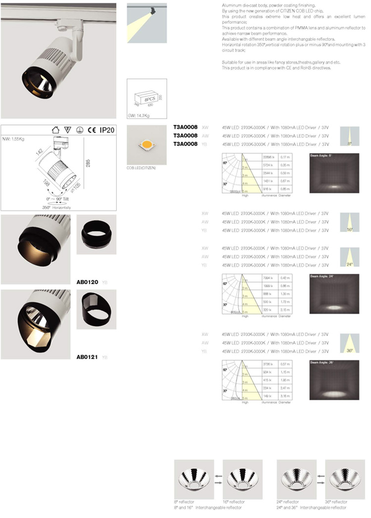 Modern Indoor LED Track Lights