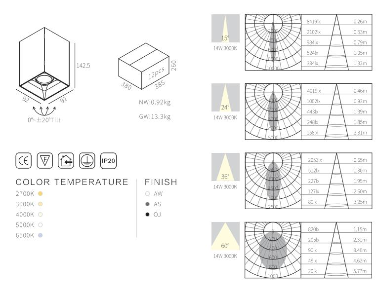 Surface mounted downlight