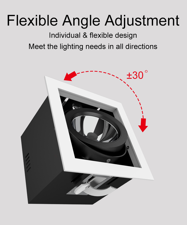 3000K Square downlight