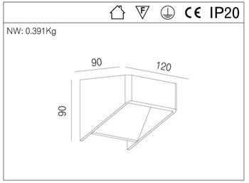 3W indoor unique home white wall lamp