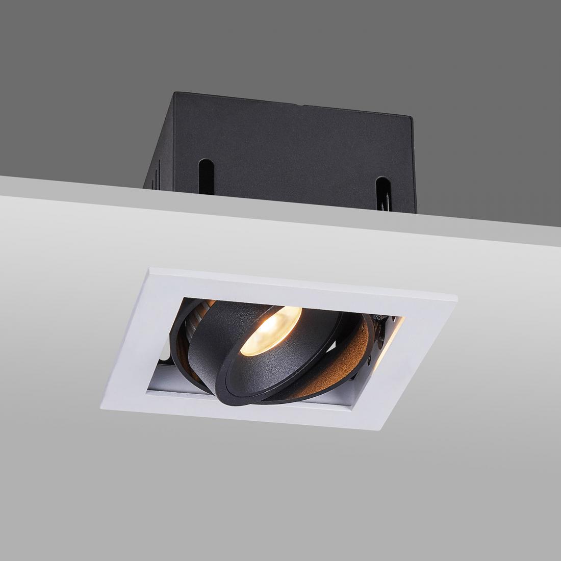 7W adjustable LED recessed square down light 