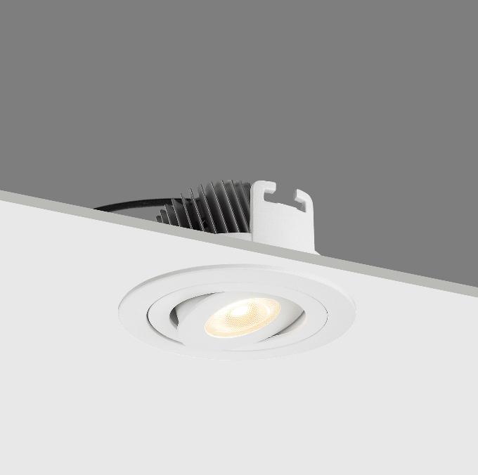 Commercial 10W adjustable led round recessed downlight 