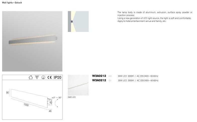 30W  titl linear wall light