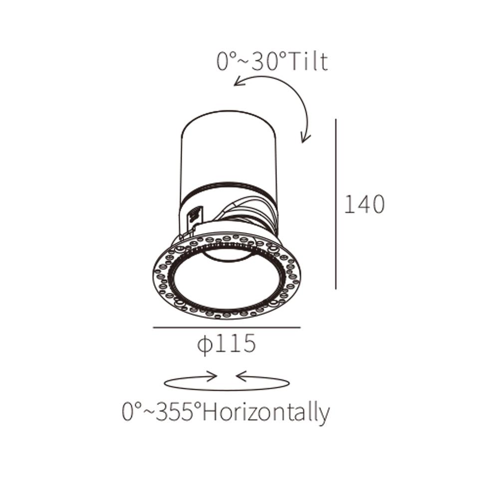 Indoor 30W Recessed LED Trimless Downight