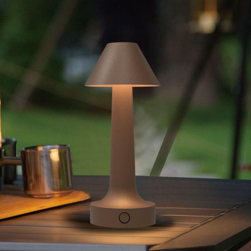 Luxury Small Portable Table Led Light Rechargeable Cordless Desk Lamp For Hotel Restaurant Bedroom 